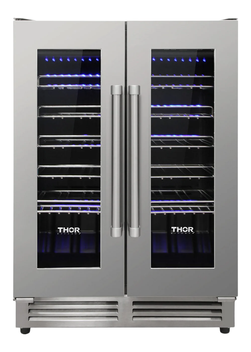 24 Inch Dual Zone French Door Wine Cooler