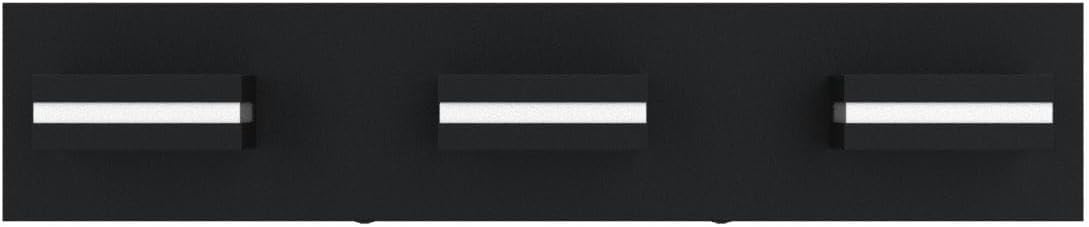 LED Modern Bathroom Vanity Light Fixtures (3-Light, 24-Inch), Matte Black Modern Acrylic Bathroom Wall Lighting Fixtures Over Mirror (Cool White 6000K)