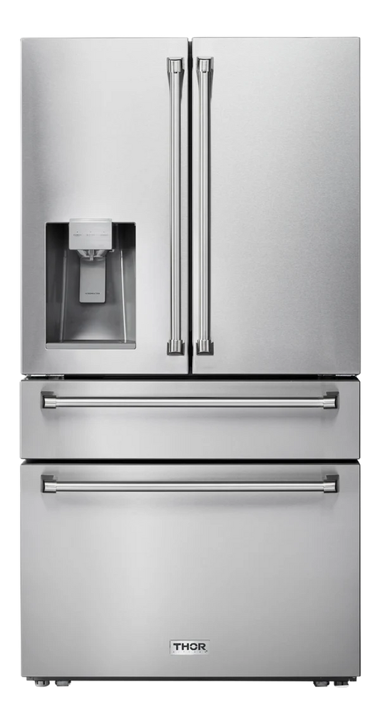 36 Inch Professional French Door Refrigerator with Ice and Water Dispenser (Counter Depth)