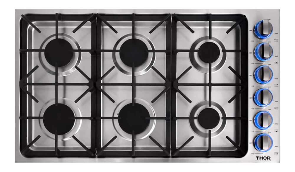 36 Inch Professional Drop-In Gas Cooktop