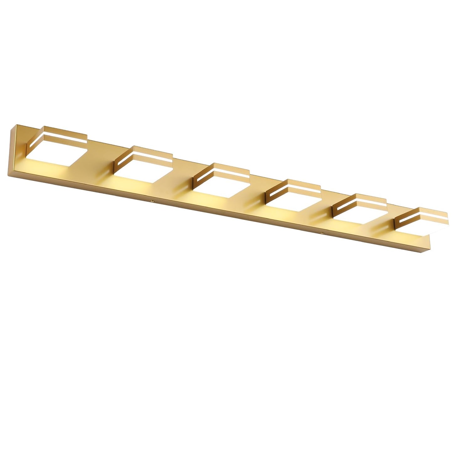 LED Modern Bathroom Vanity Light Fixtures (3-Light, 24-Inch), Matte Black Modern Acrylic Bathroom Wall Lighting Fixtures Over Mirror (Cool White 6000K)