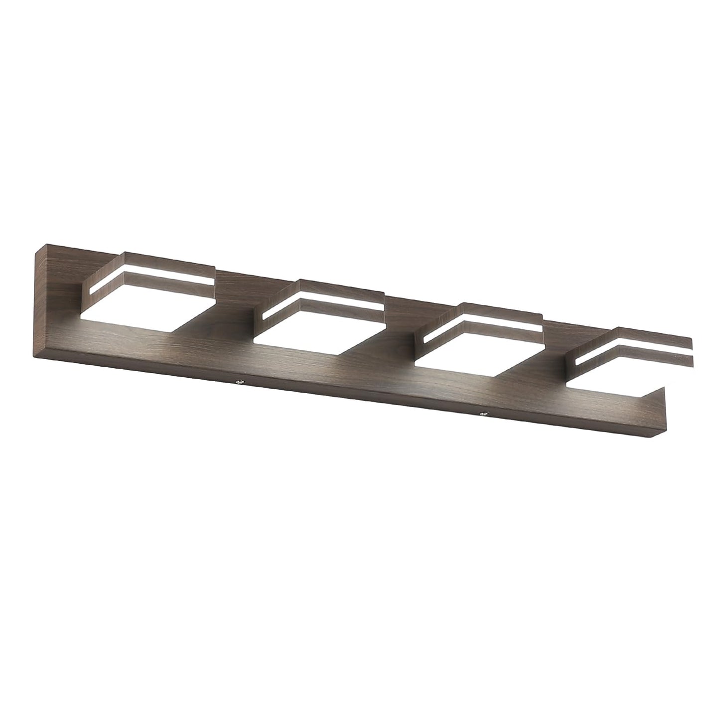 LED Modern Bathroom Vanity Light Fixtures (3-Light, 24-Inch), Matte Black Modern Acrylic Bathroom Wall Lighting Fixtures Over Mirror (Cool White 6000K)