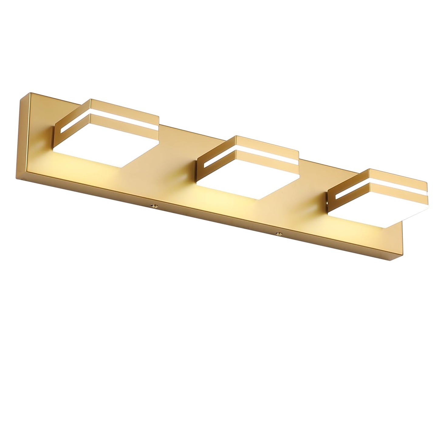 LED Modern Bathroom Vanity Light Fixtures (3-Light, 24-Inch), Matte Black Modern Acrylic Bathroom Wall Lighting Fixtures Over Mirror (Cool White 6000K)