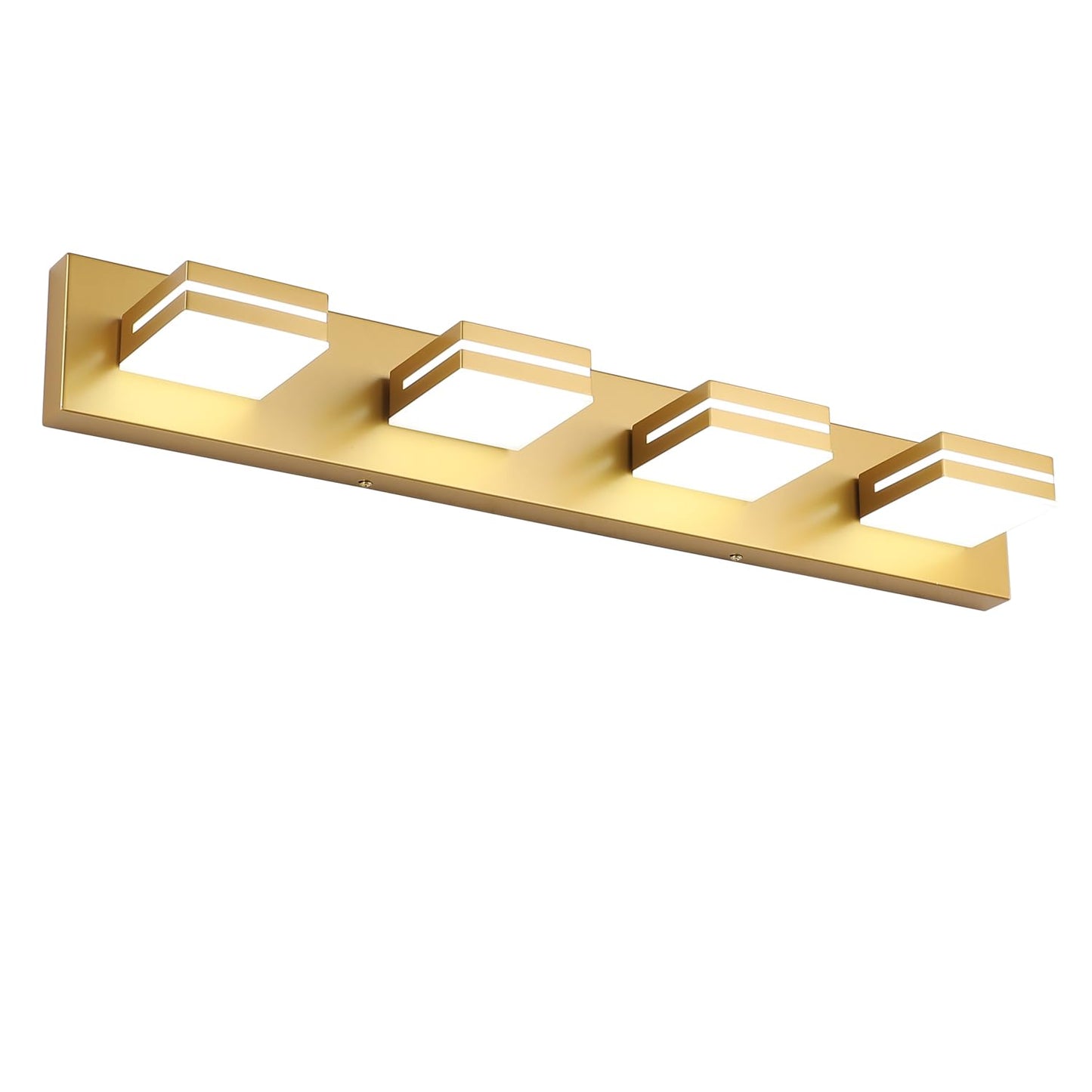 LED Modern Bathroom Vanity Light Fixtures (3-Light, 24-Inch), Matte Black Modern Acrylic Bathroom Wall Lighting Fixtures Over Mirror (Cool White 6000K)