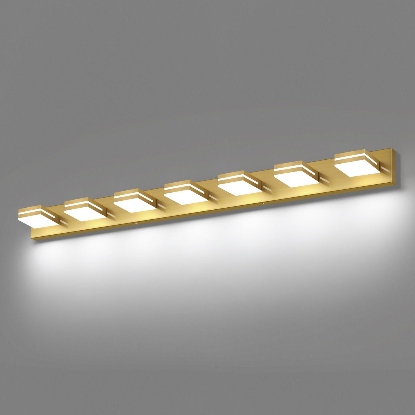 LED Modern Bathroom Vanity Light Fixtures (3-Light, 24-Inch), Matte Black Modern Acrylic Bathroom Wall Lighting Fixtures Over Mirror (Cool White 6000K)