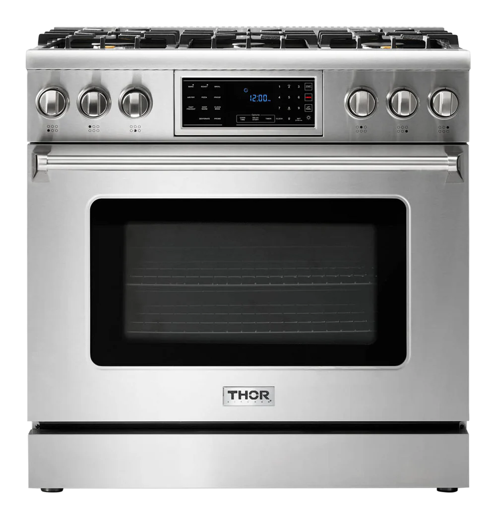 T-Series 36 Inch Tilt Panel Professional Gas Range